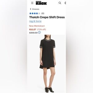 Rag & Bone Thatch Crepe Shift Dress
